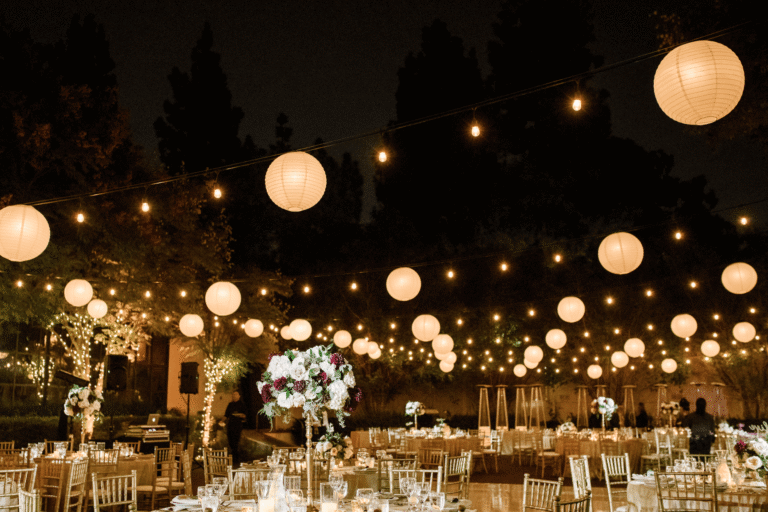 decoracion elegante para eventos al aire libre