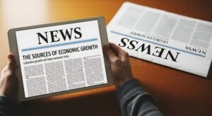 periodico impreso en manos de lector