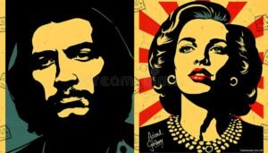 retrato artistico che guevara estilo pop art
